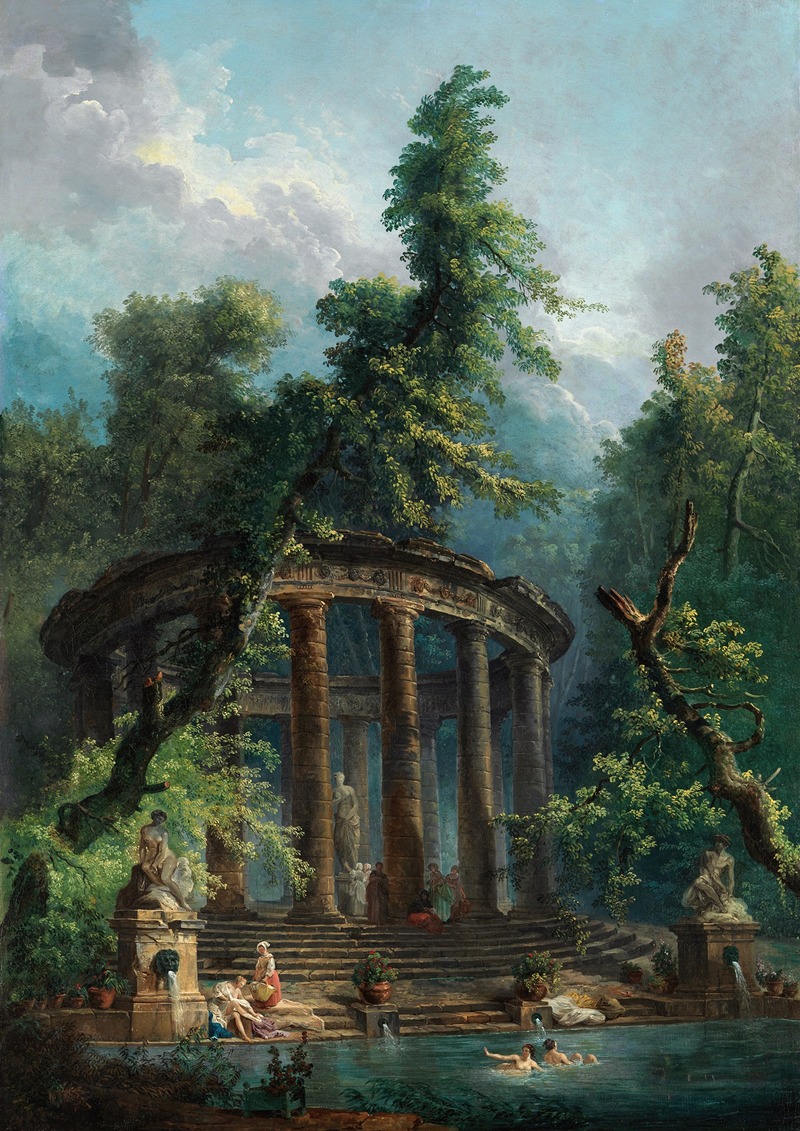 Bathing Pool (1777 – 1780) by Hubert Robert
